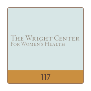 The Wright Center for Women's Health logo, Space 117